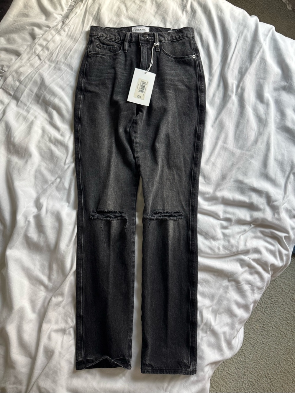 Black Distressed High-Rise Women’s Jeans